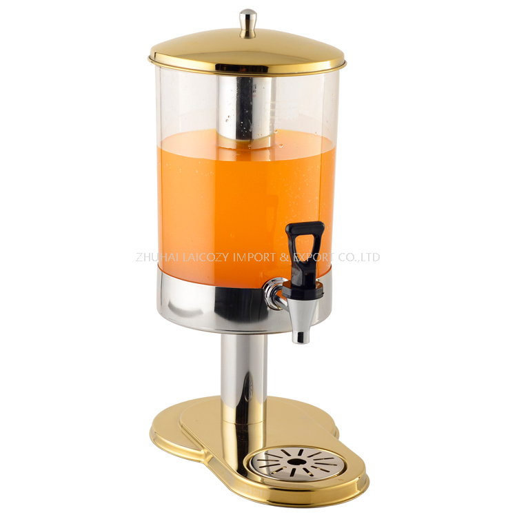 Popular BARREL Double Glass Tower Juice Drinks Dispenser