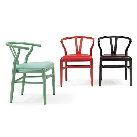 aluminum chair with PU colored seat