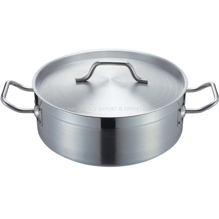 Kitchenware Stainless Steel Sauce Pan Deep Casserole With Two Handle