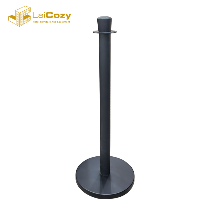 Queue rope crowd control stainless steel barrier post