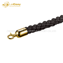 Crowd control Black stainless steel stanchions barrier rope 