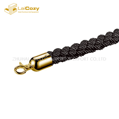 Crowd Control Black Stainless Steel Stanchions Barrier Rope 