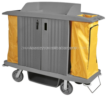 High Quality Hotel Plastic Cleaning Trolley Housekeeping Maid Cart