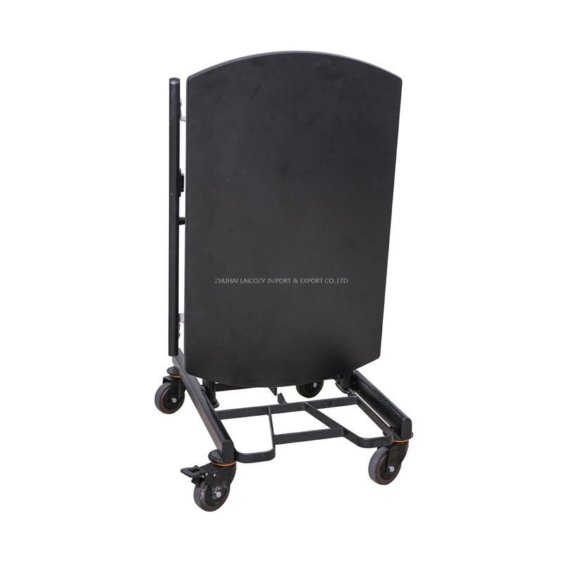 5 Star Hotel High Quality Room Service Trolley Black Finish with PU Edge Tri-fold Table Top
