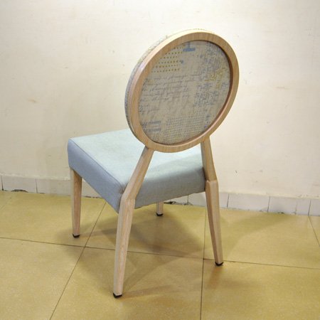 Hotel Good Quality Banquet Chair Durable Luxury Wooden Texture Morden Steel Chair for Restaurant 