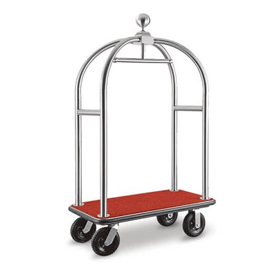 Hotel used luxurious Birdcage 304 stainless steel Luggage Trolley 