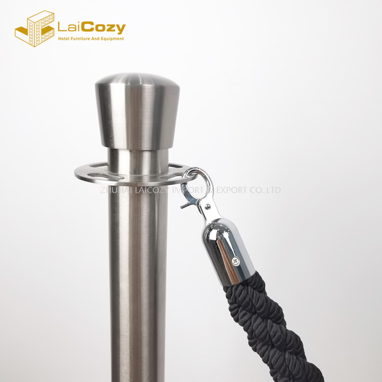 Crowd control polished stainless steel red barrier rope 