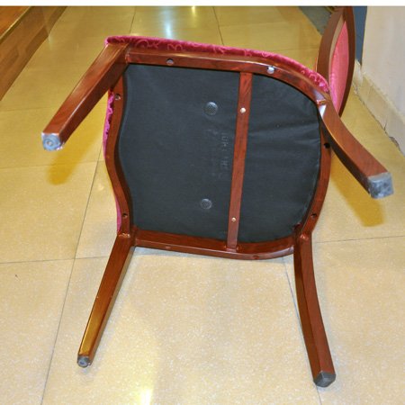  Hotel Restaurant Stackable Molded Foam Aluminum Chair with Colored Fabric