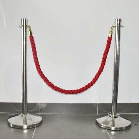 Gold-Red-Black Three Colors Mixed Poly Rope Titanium Gold Hook Used on Stanchion Post