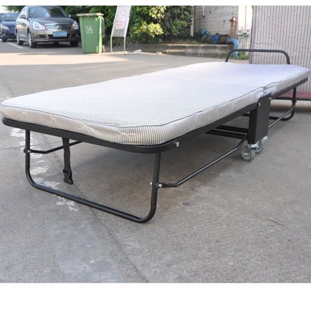 Hotel movable extra foldable bed with 4 wheels