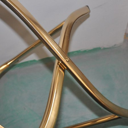 Hotel Travel Guestroom Golden Luggage Rack Stand 