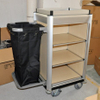 Hotel Small Aluminum Guestroom service Housekeeping Maid Cart 