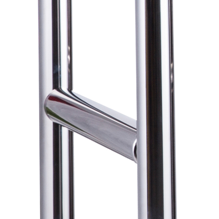 Hotel stainless steel wheeled luggage bellman trolley for guest