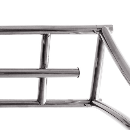 Hotel stainless steel wheeled luggage bellman trolley for guest