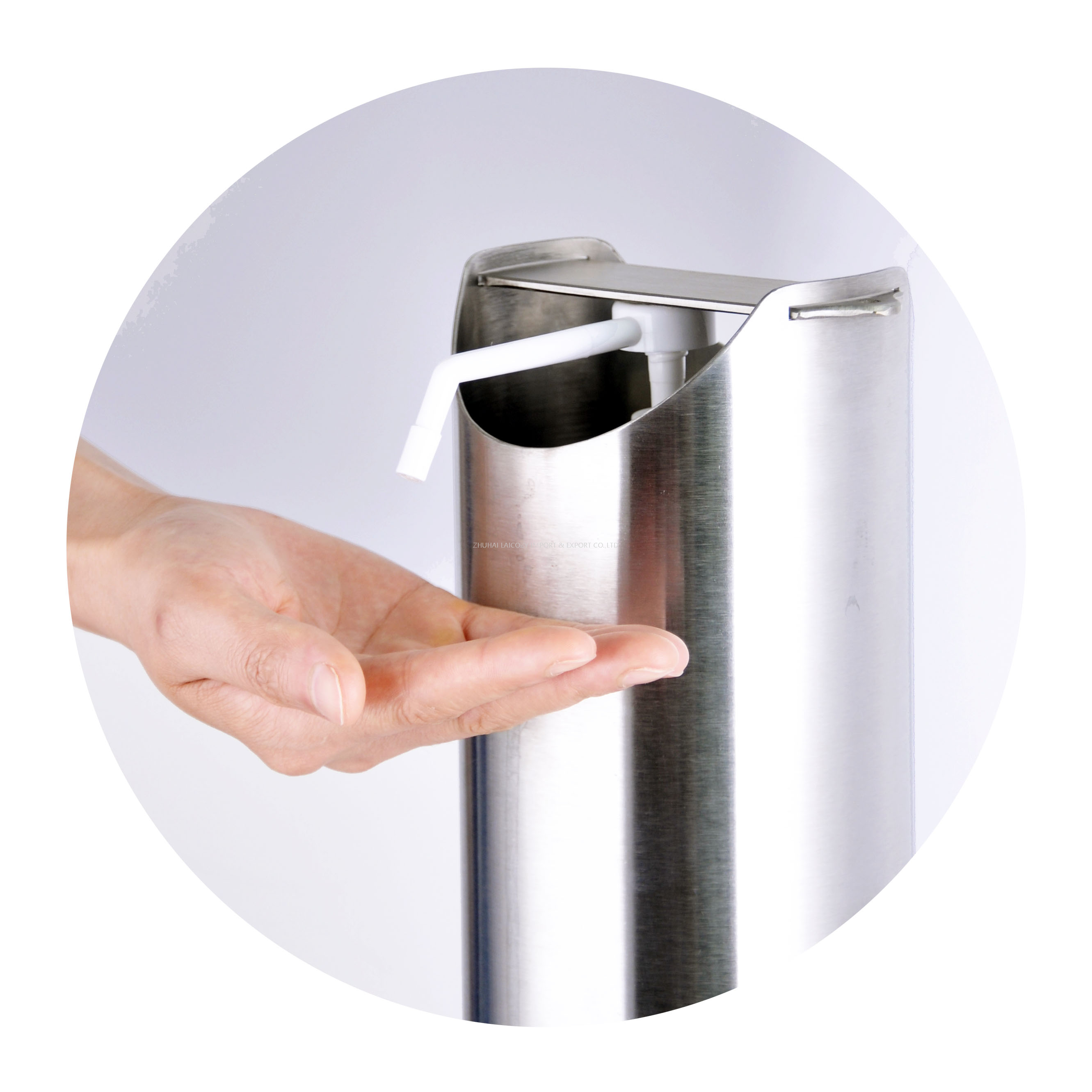 Touchless Foot Pedal Stainless Steel Soap Dispenser Stand 