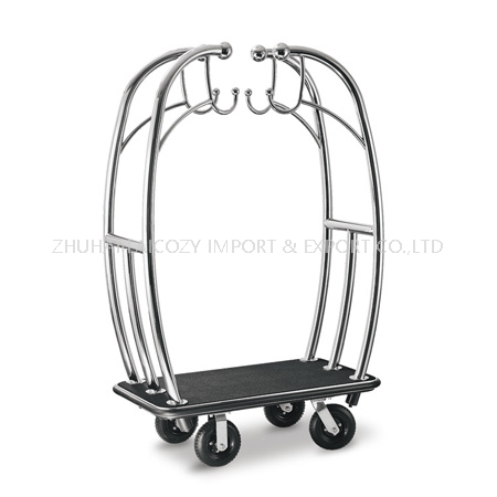 Deluxe special design hotel wheeled luggage bellman cart