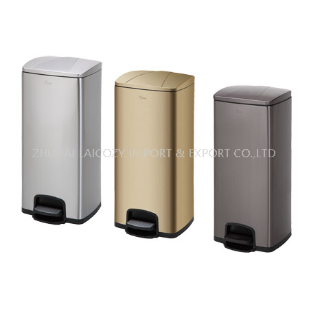 Stainless steel pedal indoor dustbins 30L