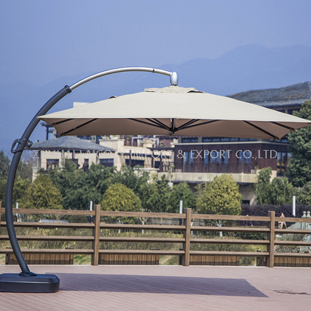 Outdoor Luxury Aluminium Big Bend Umbrella for Swimming Pool