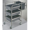 Hotel Stainless Steel Collection Cart Kitchen Service Trolley