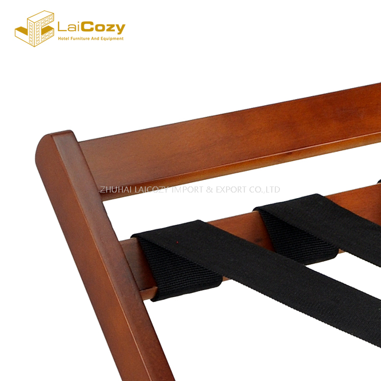 Hotel Guestroom Solid Wood Foldable Suitcase Luggage Rack