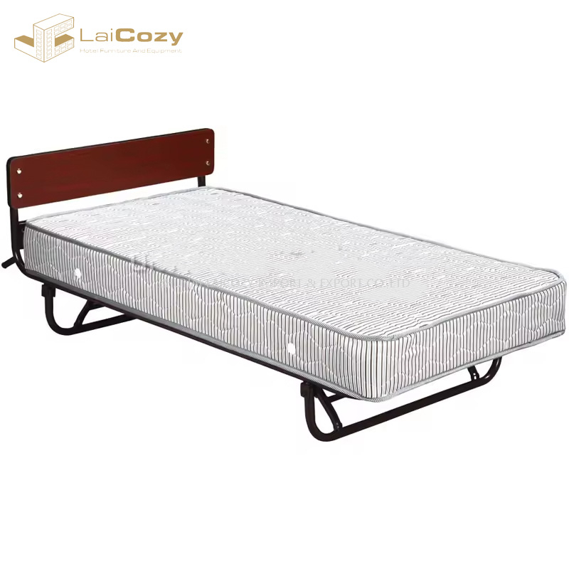 Hotel Comfortable Folding Upright Bed With 8'' Spring Mattress