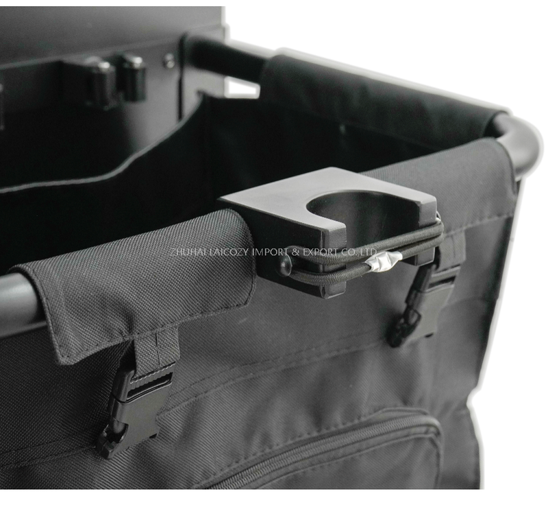 Black Durable Steel Hotel Guest Room Housekeeping Trolley