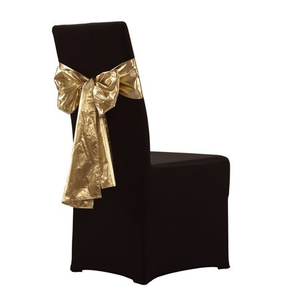 Hotel Banquet Wedding Chair Cover Cloth with Colorful Design Decorative Band