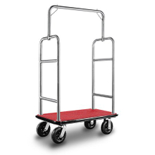Used lightweight wheeled thick tube hotel Luggage Cart 