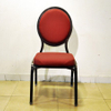 Flexible back aluminum chair for hotel and restaurant with stackable