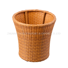 Round Towel Basket Aluminum Tube with PE Imitation Rattan Towel Kep 