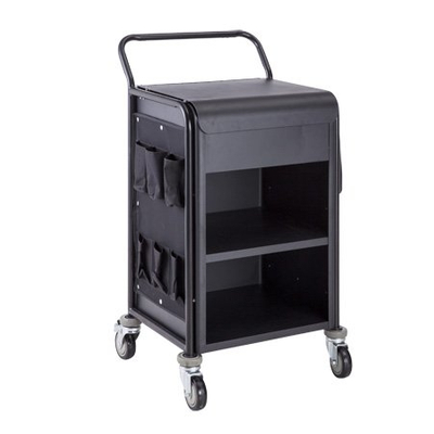 Hotel Compact Aluminum Room Service Housekeeping Maid Cart
