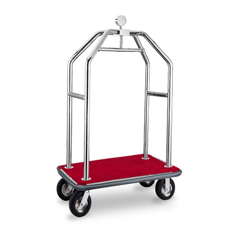 Hotel Lobby Equipment 304 Stainless Steel Bellman Cart 