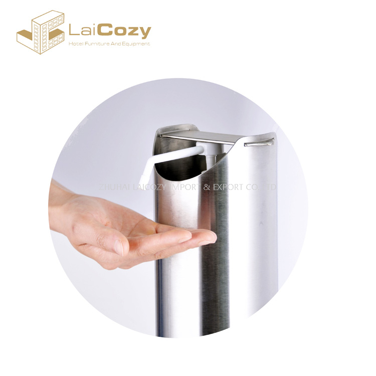 Touchless Stainless Steel Pedal Hand Soap Dispenser Stand 