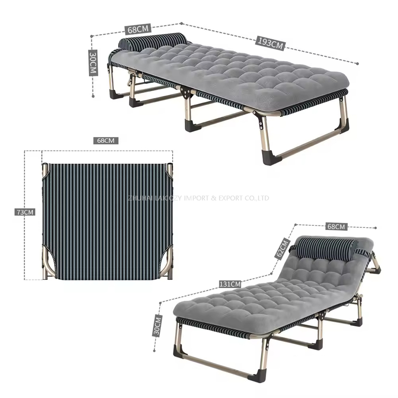 Wholes Luxury Hotel Metal Folding Bed Portable Outdoor Beach Recliner Lounge Chair Beds
