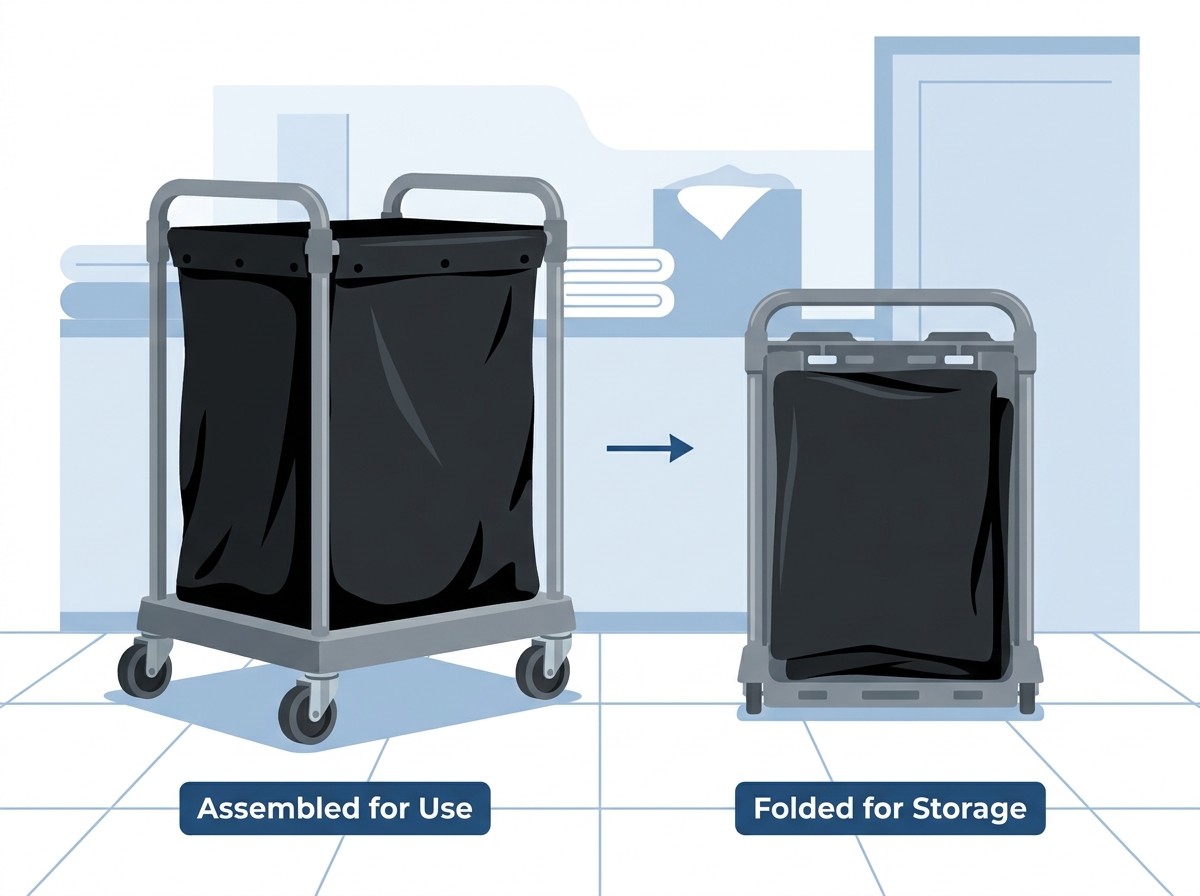 Plastic vs metal laundry carts comparison for hotel use