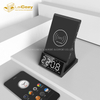 Modern Desktop Bedside Hotel X7 LED Digital Bluetooth Alarm Clock with QI Wireless Charging