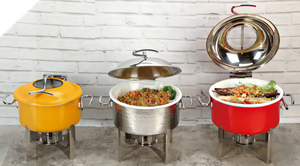 Hotel Furniture Round Hydraulic Chafing Dish in Stylish Colors Patio Furniture Set for Party