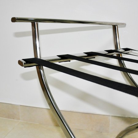 Foldable stainless steel luxury hotel room luggage rack