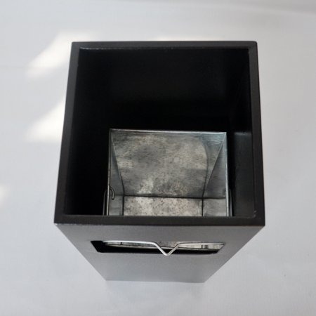 Hotel lobby black coating indoor metal dustbins ashtray 