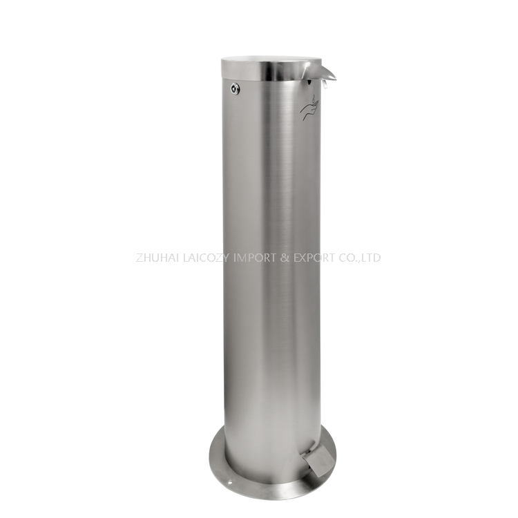 Stainless Steel Touchless Pedal Hand Soap Dispenser Stand Station