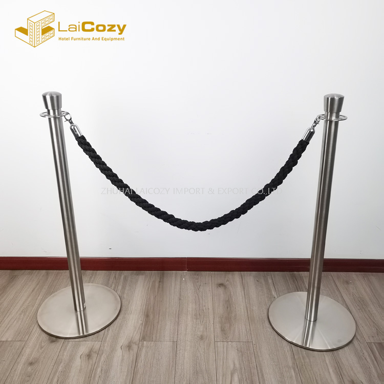 Crowd Control Queue Stainless Steel Stanchions Barrier Rope 