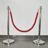 Crowd Control Stanchion Queue line barrier Hanging red poly ropes with hardware