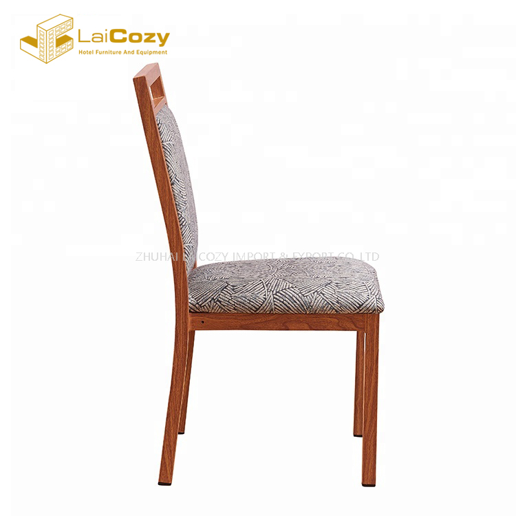 Durable Restaurant Wood Finish Square Back Dining Chairs