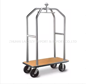 Hotel deluxe foldable Vinyl Deck Base Luggage Trolley 