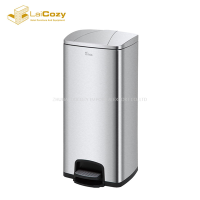 Staliness steel public area 30L indoor pedal dustbins