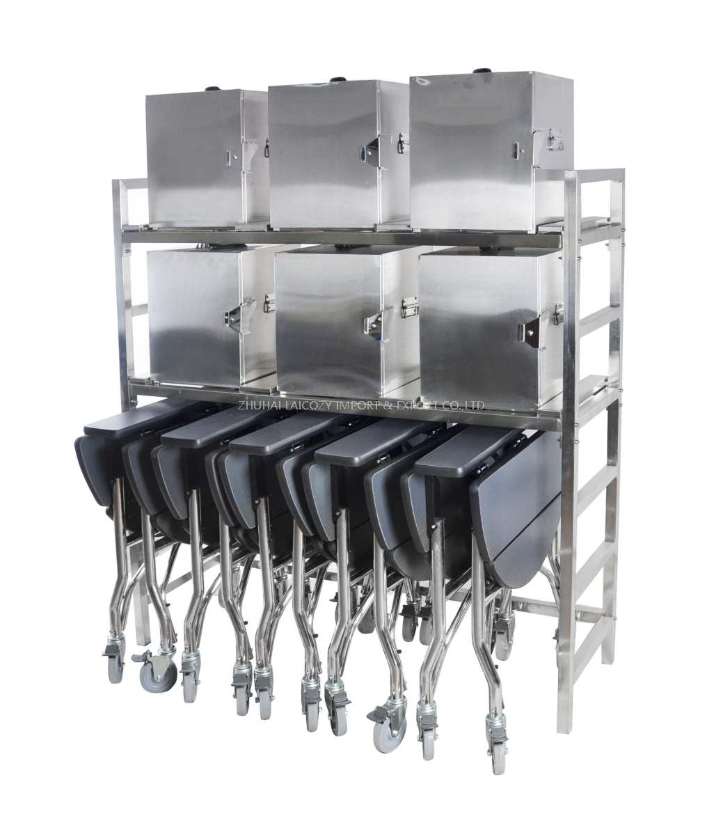 Hotel 304 Stainless Steel Room Service Trolley and Hot Box Storage Shelf Stand