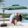 New Style Square Umbrella with Plastic Base for Swimming Pool