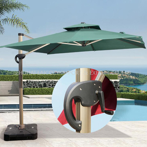 New Style Square Umbrella with Marble Base for Swimming Pool