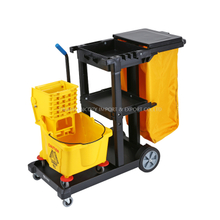  Hospital Janitorial Trolley with Mop Wringer Trolley 