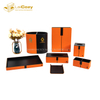 Customized Design PU Leather Hotel Guestroom Accossories Set